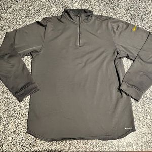 Vintage 90s Nike 1/4 Zip Fleece Jacket Pullover Sweatshirt-Gray Tag Men's M, USA